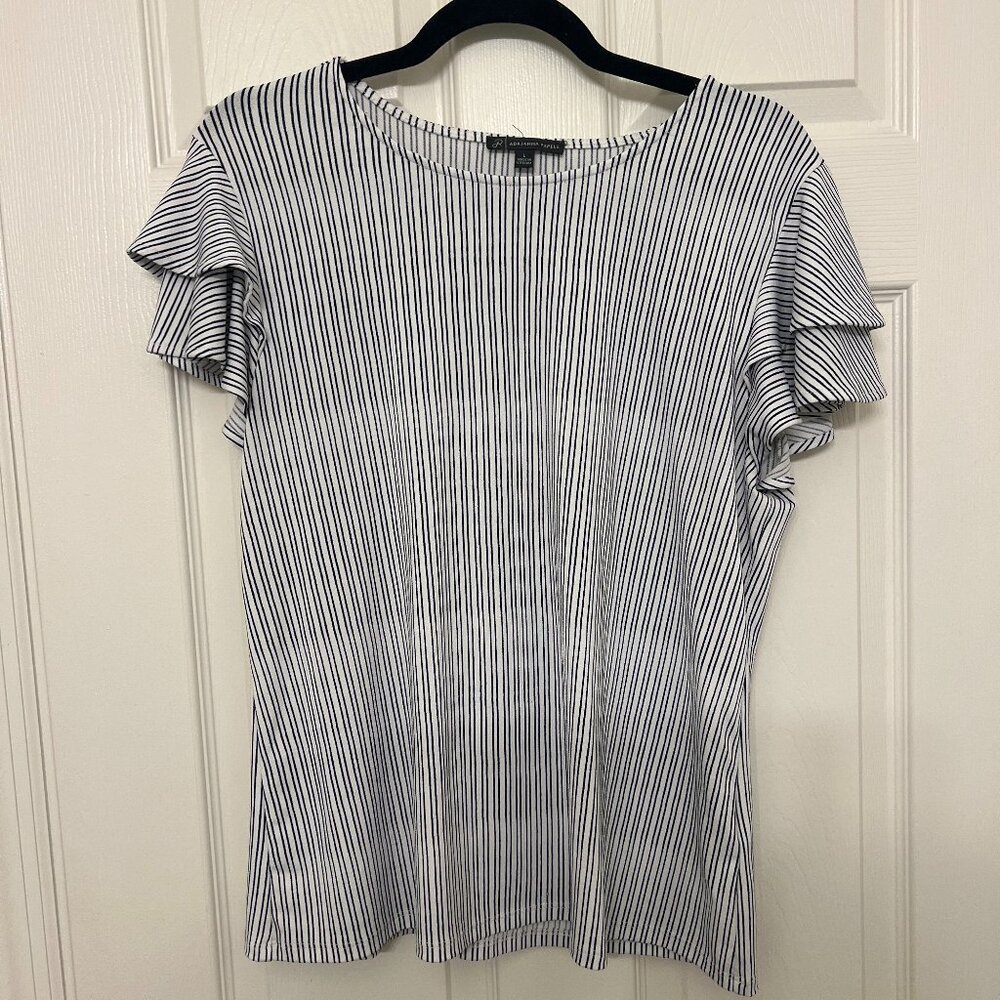 Striped Short Sleeve Blouse